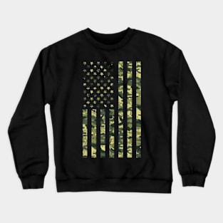 Camo American Flag Usa Camouflage Patriotic American Flag Crewneck Sweatshirt